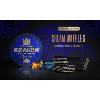 Заказать кальянный табак Kraken Cream Waffles L10 Strong Ligero (Кракен Вафли) 30г онлайн с доставкой всей России